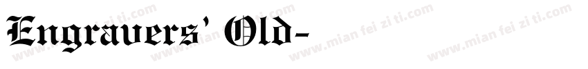 Engravers’ Old字体转换